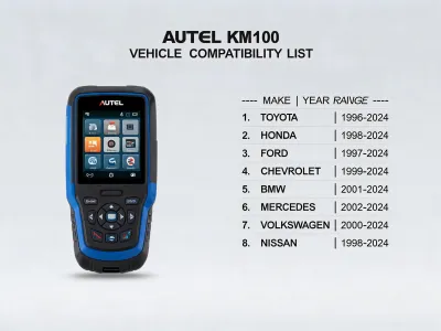 Autel Km100 Vehicle List